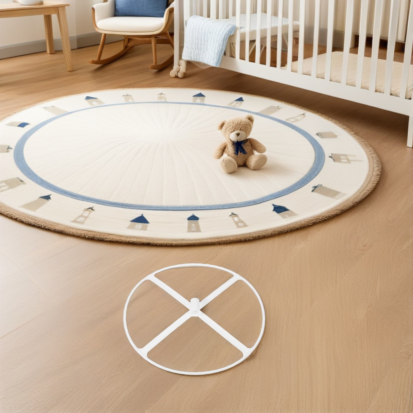 Baby Nursery Frames - โครงตาข่ายกันแมลงสำหรับเตียงเด็กอ่อนแบบสากล ที่ยึดตาข่ายกันแมลงสำหรับเปลเด็ก แข็งแรง น้ำหนักเบา ติดตั้งง่ายไม่ต้องใช้เครื่องมือ อุปกรณ์เสริมสำหรับห้องเด็ก