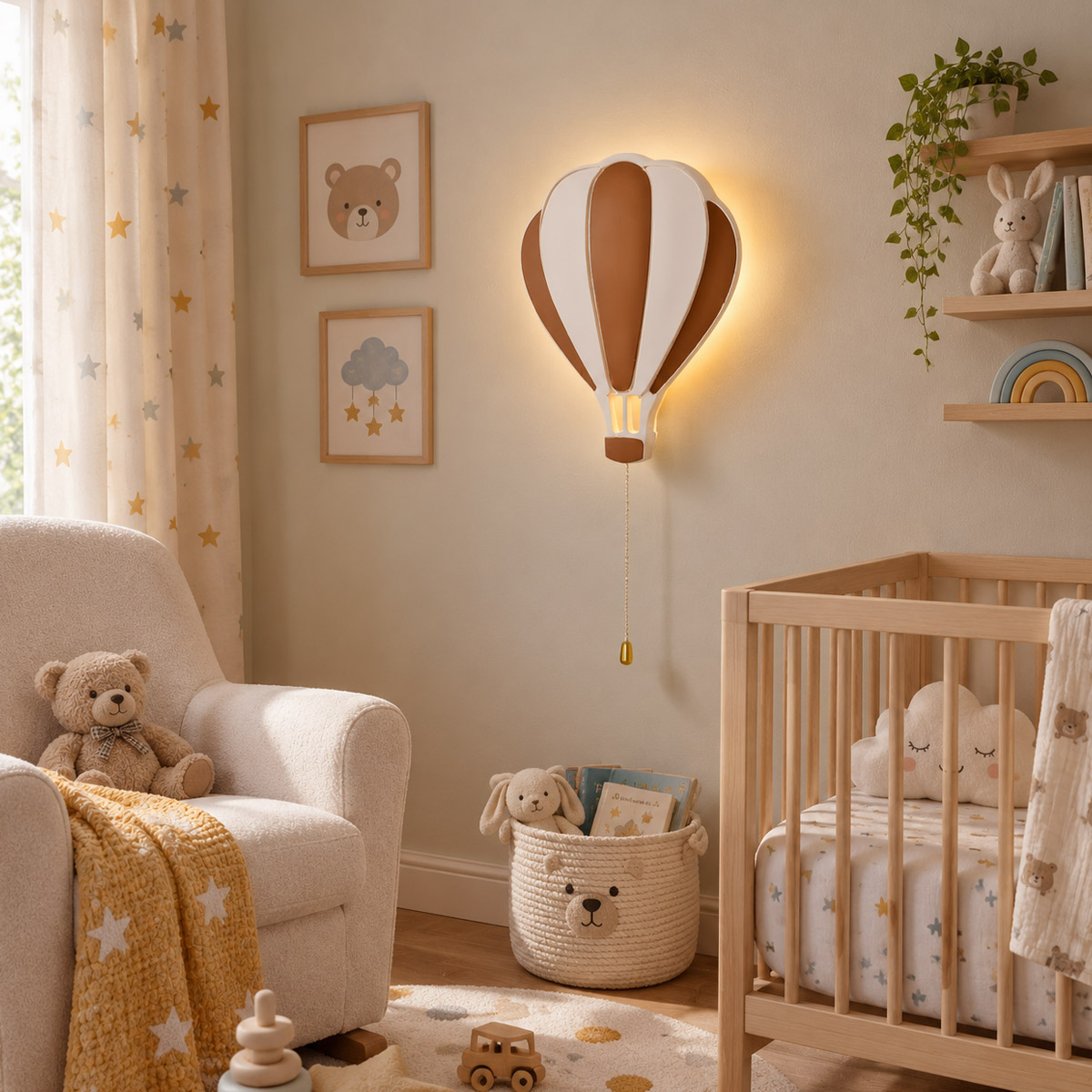 Baby Nursery Wall Lights - โคมไฟติดผนังรูปเมฆลอย | โคมไฟรูปเมฆสำหรับห้องเด็กอ่อน ใช้แบตเตอรี่ | ของตกแต่งผนังลายเมฆสำหรับเด็ก