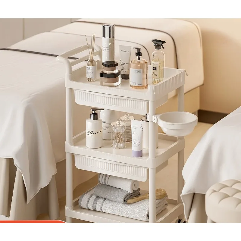 Baby Nursery Trolley - รถเข็นจัดระเบียบอเนกประสงค์คุณภาพพรีเมียม สำหรับร้านเสริมสวย ใช้ในบ้าน สปา จัดเก็บของ และอุปกรณ์สำหรับเด็กอ่อน