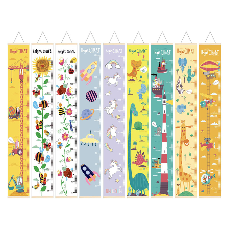 Baby Nursery Frames - ชายหญิง Growth แผนภูมิไม้กรอบผ้าใบความสูงวัดไม้บรรทัดสำหรับเด็ก Room Wall Decor