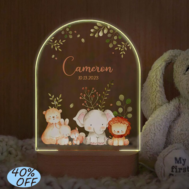 CUSTOM ชื่อ Baby Night Light ก - Baby Nursery Boy บทวิจารณ์และราคา