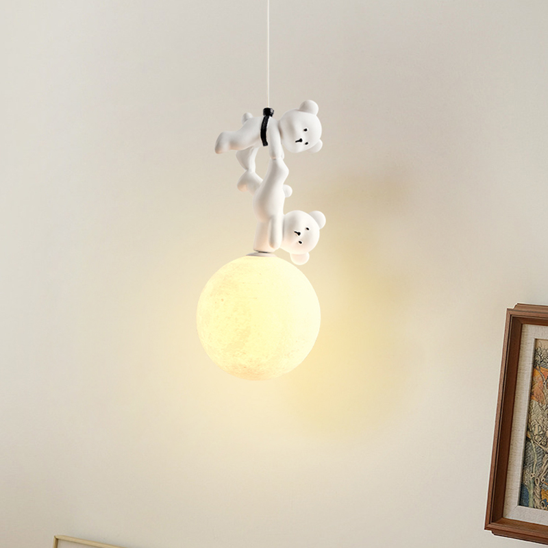 โคมไฟรูปการ์ตูนหมีเรซิ่นโคมไฟแ - Baby Nursery Light Fixture บทวิจารณ์และราคา