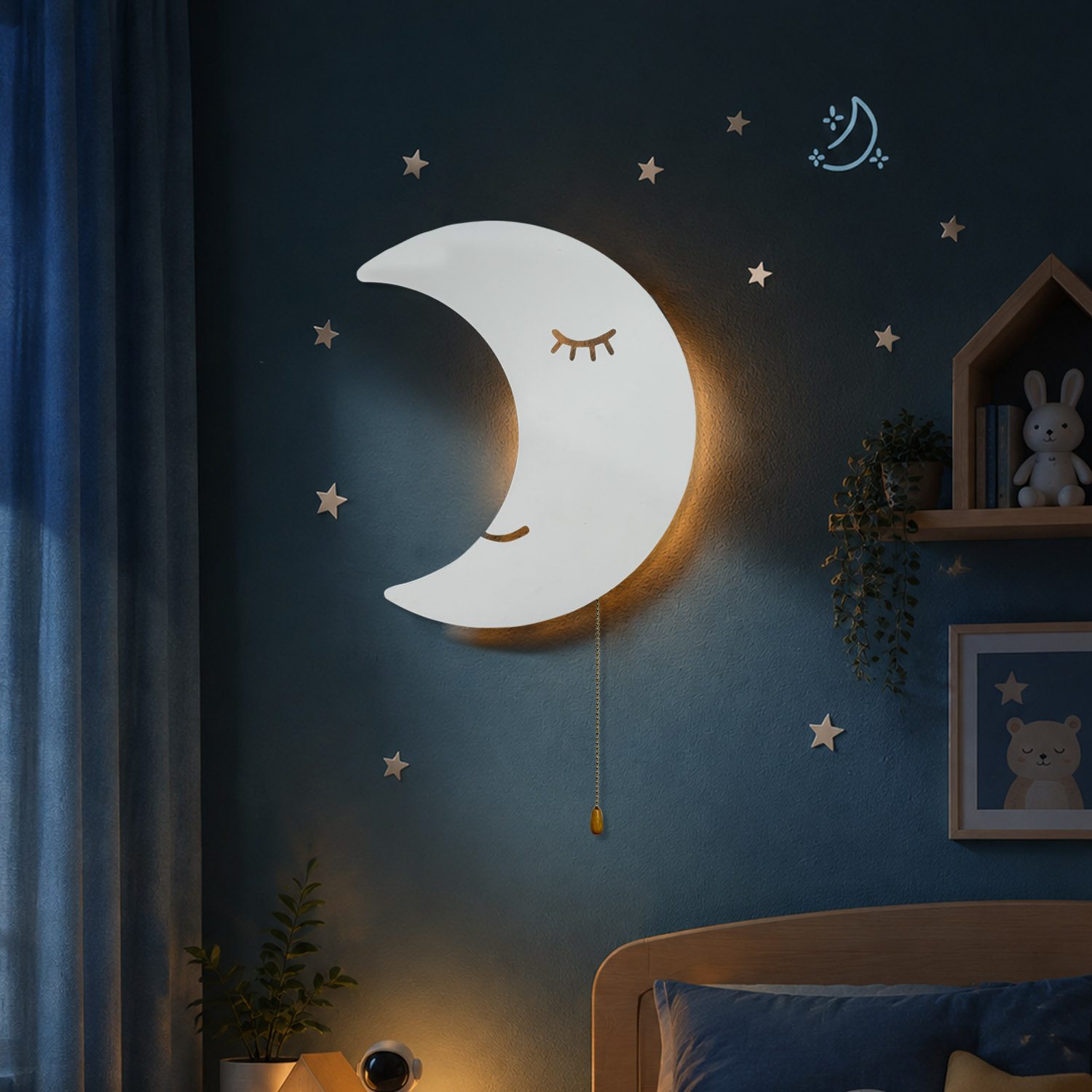โคมไฟติดผนังรูปเมฆลอย |   โคมไ - Baby Nursery Wall Lights บทวิจารณ์และราคา