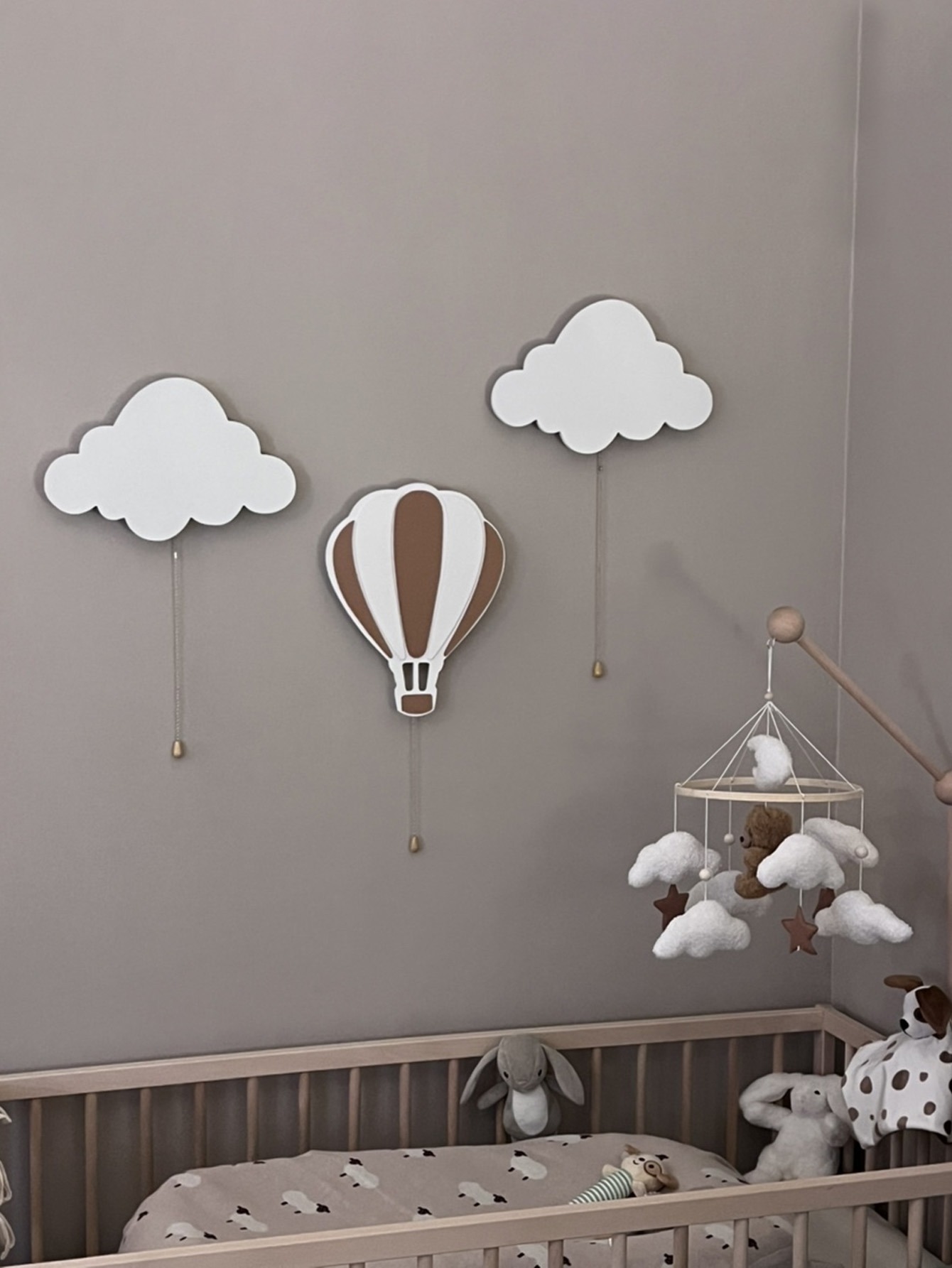 โคมไฟติดผนังรูปเมฆลอย |   โคมไ - Baby Nursery Wall Lights บทวิจารณ์และราคา