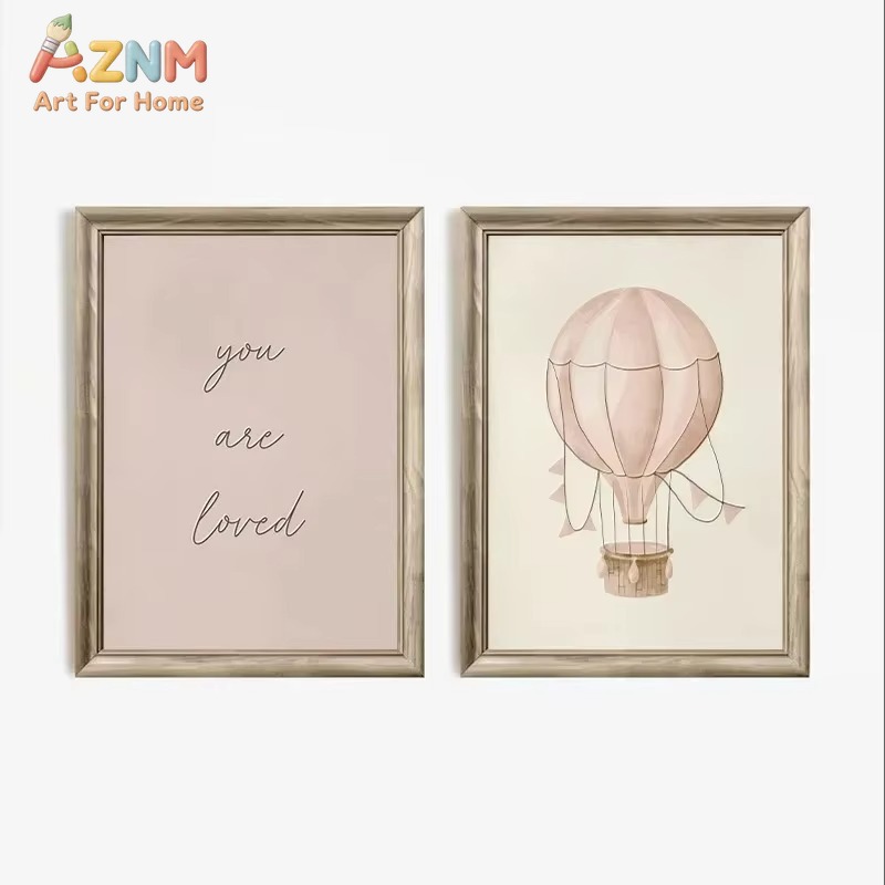 ภาพพิมพ์แคนวาสติดผนังลายกระต่า - Baby Nursery Frames บทวิจารณ์และราคา