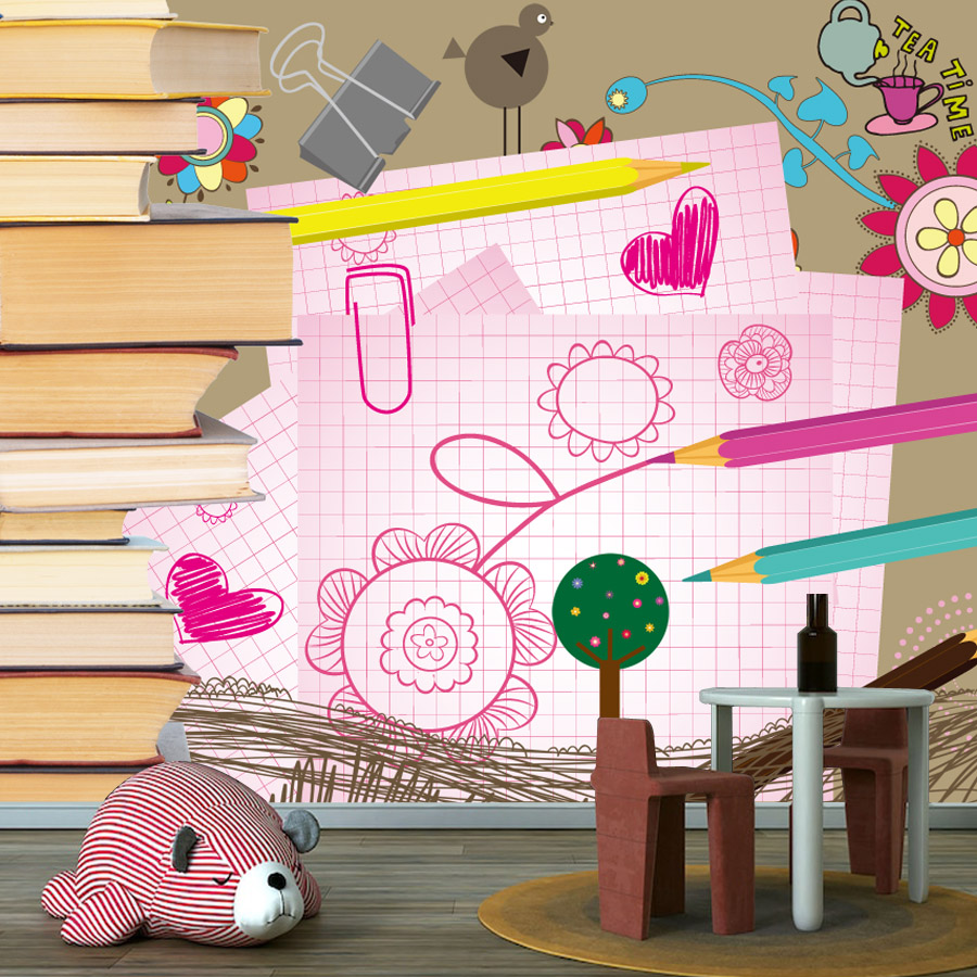 วอลเปเปอร์ลายการ์ตูนแบบลอกติดง - Baby Nursery Peel And Stick Wallpaper บทวิจารณ์และราคา