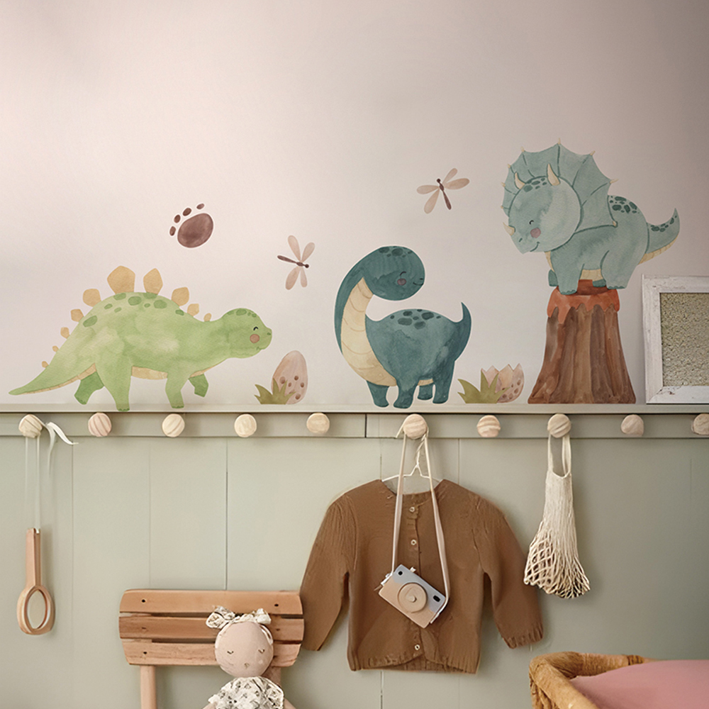 สติ๊กเกอร์ติดผนังรูปไดโนเสาร์ส - Baby Nursery Decor Girl บทวิจารณ์และราคา