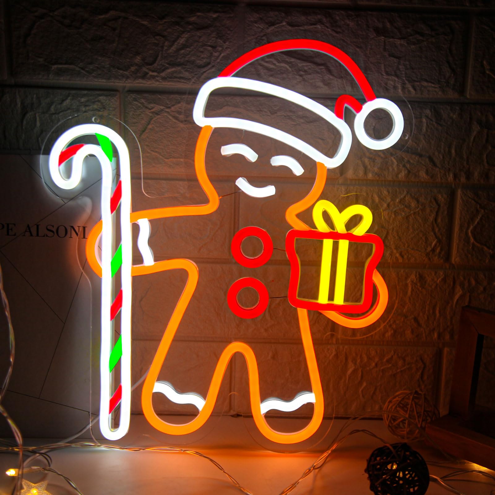 ป้ายไฟนีออนรูปคนขนมปังขิงสำหรั - Baby Nursery Wall Lights บทวิจารณ์และราคา