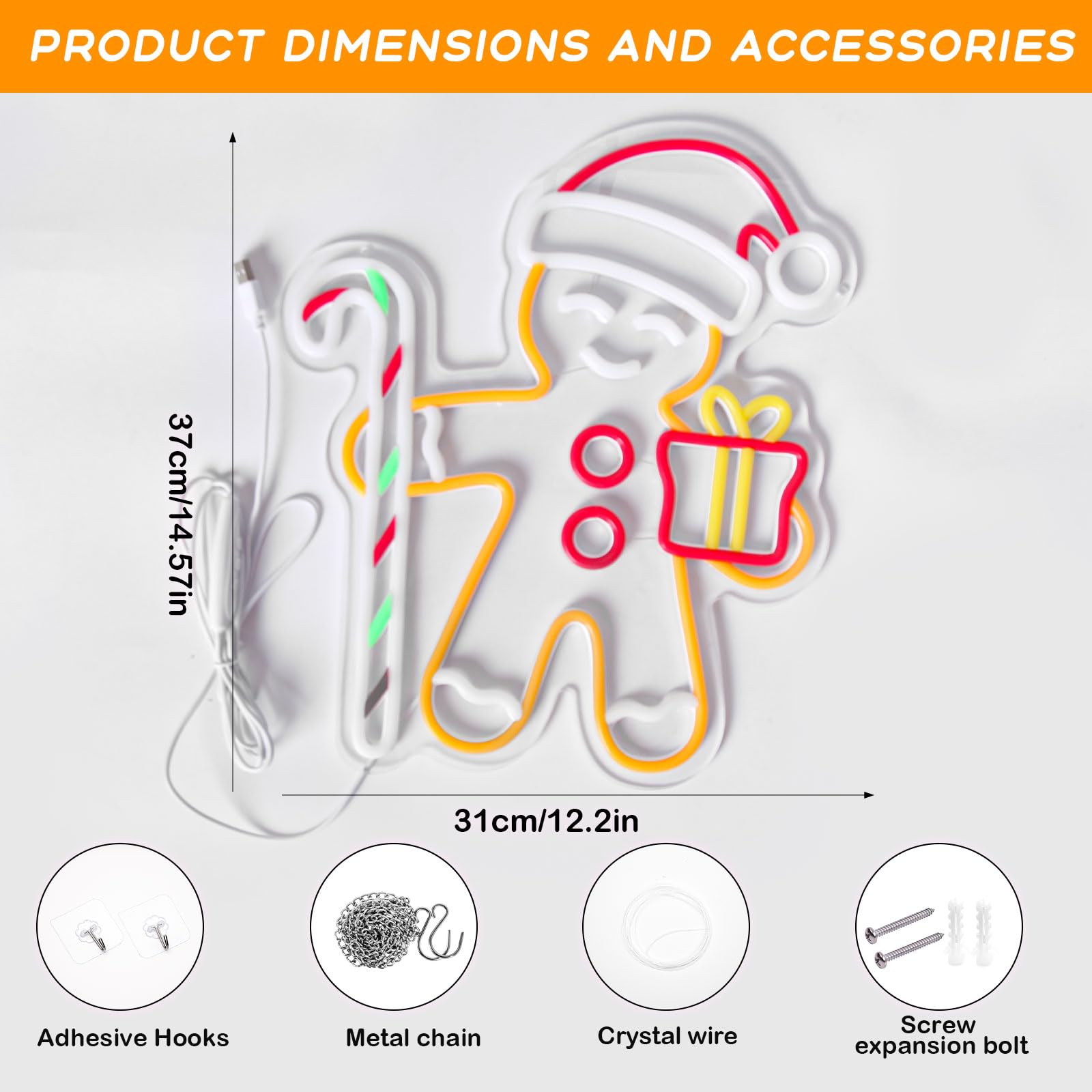 ป้ายไฟนีออนรูปคนขนมปังขิงสำหรั - Baby Nursery Wall Lights บทวิจารณ์และราคา